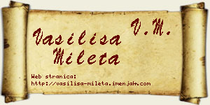 Vasilisa Mileta vizit kartica